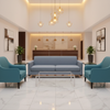 Turquoise Bay - Azure Upholstered Sofa | Architectural Fabrics