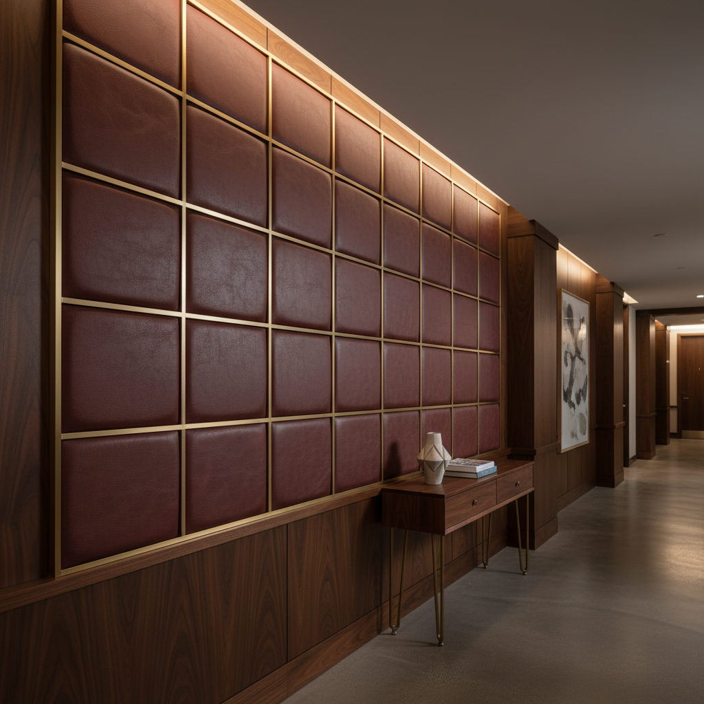 Runaway Bay - Oxblood Upholstered Wall Panel | Architectural Fabrics