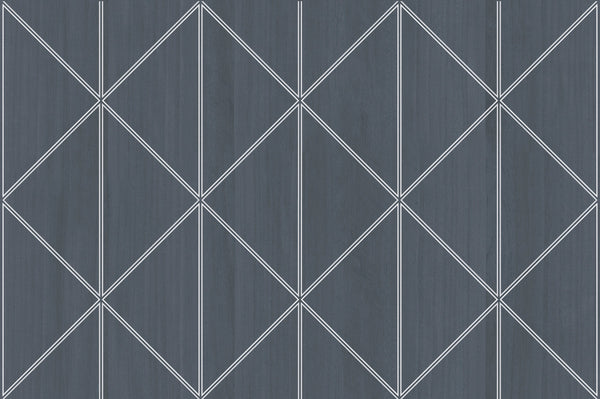 York Harbor-Slate Wood Veneer Wallcovering | Phillipe Romano