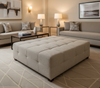 BARNUM - Stone Texture Upholstery Upholstered Ottoman | Architectural Fabrics