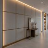 Subtle Textured Grain Soft Gray Upholstered Wall Panel | Architectural Fabrics