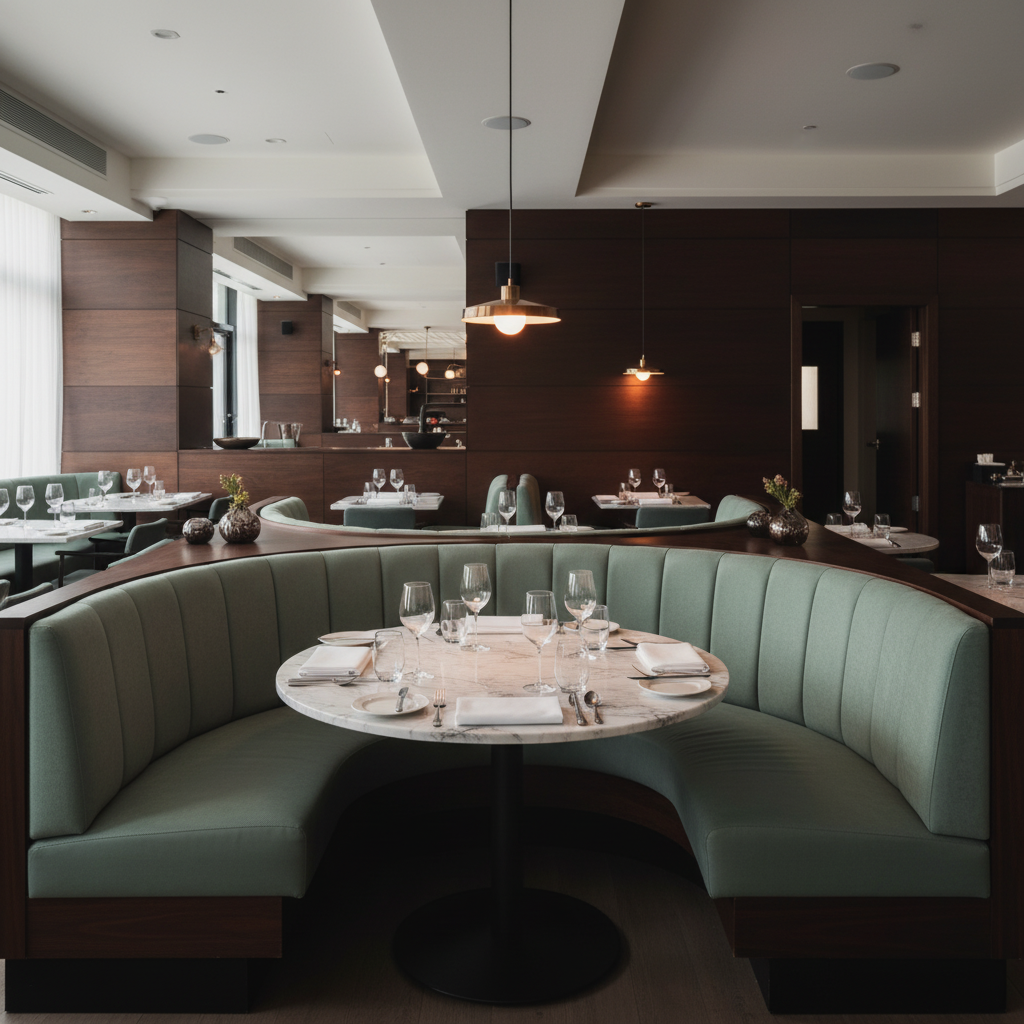 Soper Hole - Lagoon Upholstered Banquette | Architectural Fabrics