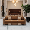 Ultrasuede Camel Upholstered Sofa | Ultrasuede Upholstery