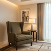 Woven Crosshatch Texture Golden Bronze Upholstered Chair | Architectural Fabrics
