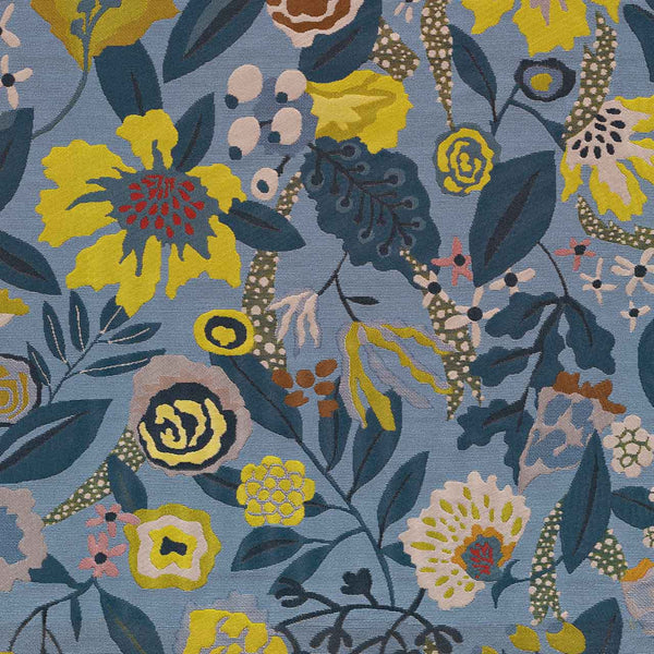 Bloomer, Bright Blue Wallcoverings | Designtex
