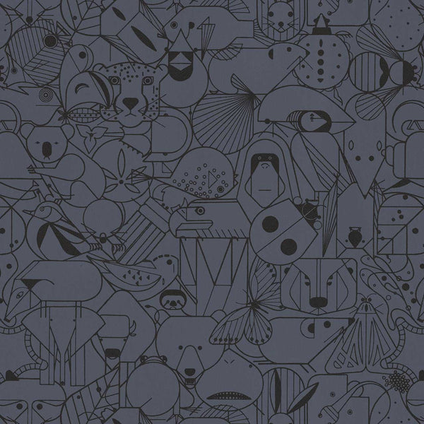 Beguiled by the Wild, Charcoal Wallcoverings | Designtex