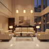 Channel Stitched Chevron Pale Gold Upholstered Sofa | Architectural Fabrics