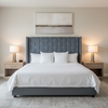 Axis - Axis Etched Polyurethane Upholstered Headboard | Architectural Fabrics