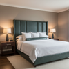 Embossed Reptile Skin Deep Teal Upholstered Headboard | Architectural Fabrics