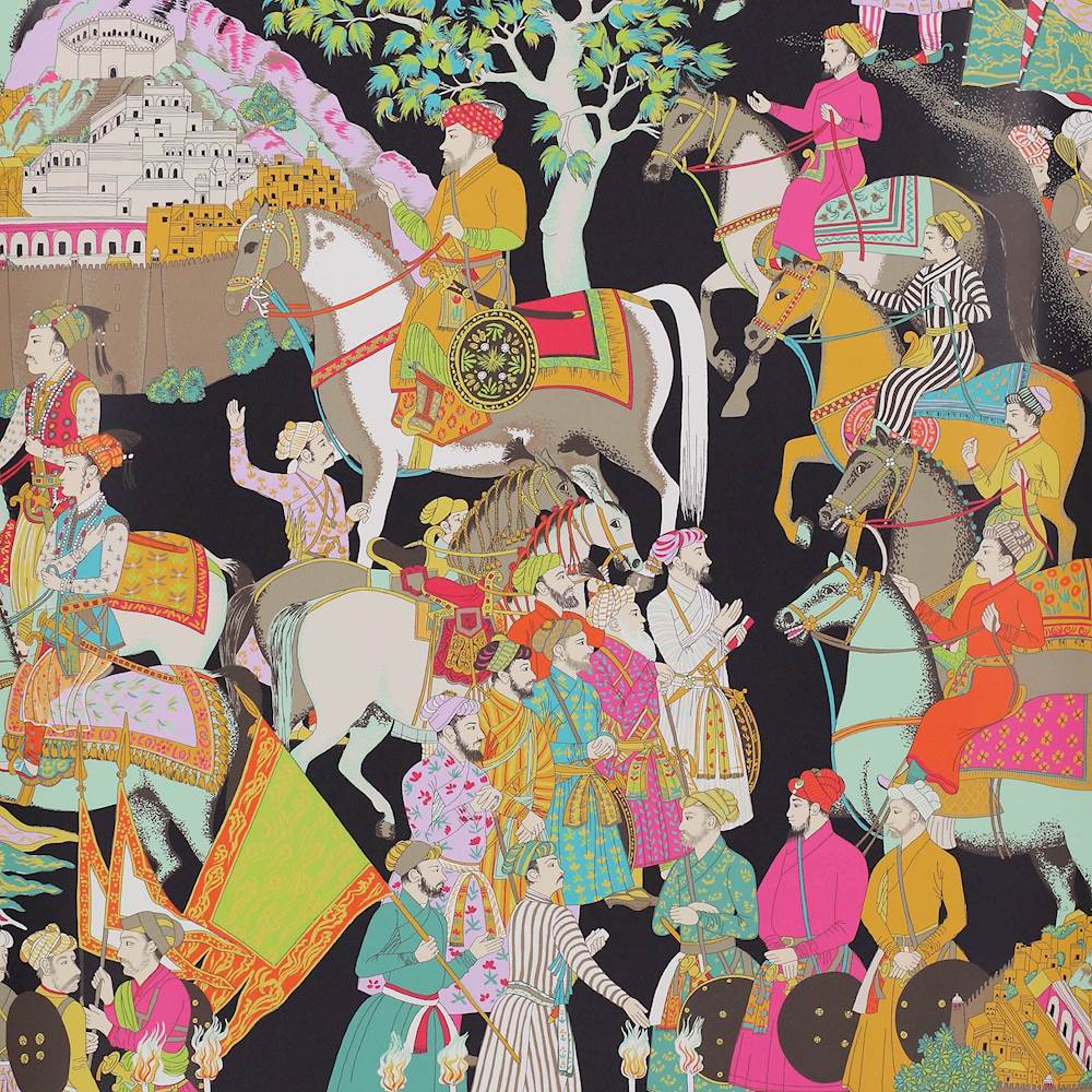 Dara Wallpaper Noir Black | Manuel Canovas