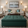 Linen Island - Aegean Upholstered Ottoman | Architectural Fabrics