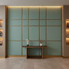Fine Ribbed Texture Seafoam Green Upholstered Wall Panel | Architectural Fabrics