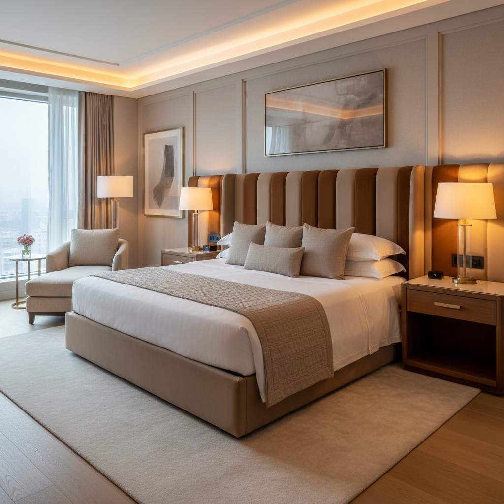 Rocky Mount Caramel Upholstered Headboard | Architectural Fabrics