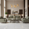 Algiers - Misty Sage Performance Vinyl Upholstered Sofa | Architectural Fabrics