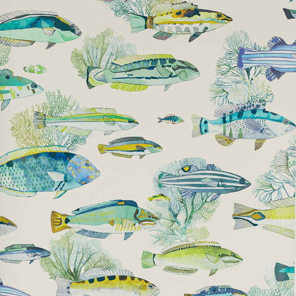Fidji Wallpaper Blue | Manuel Canovas