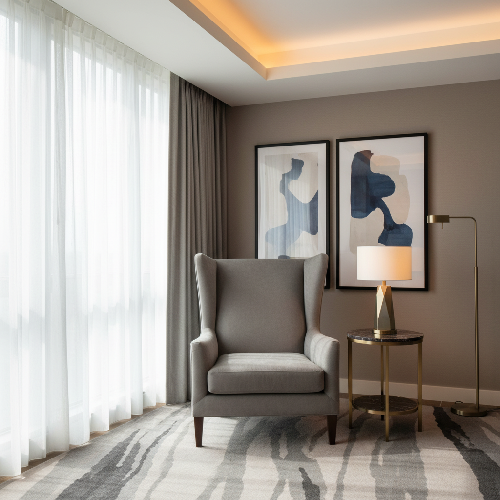 Smooth Faux Leather Soft Grey Upholstered Chair | Architectural Fabrics