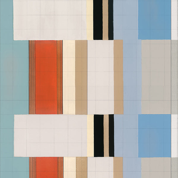 Gouache b, Light Blue Wallcoverings | Designtex
