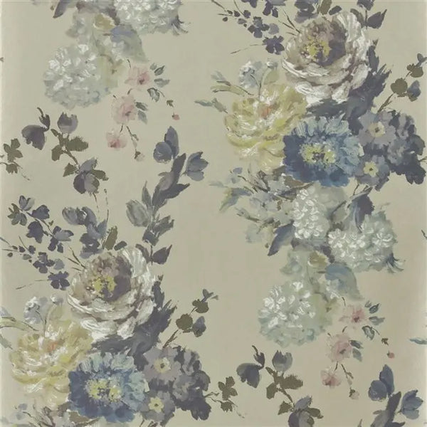 Seraphina Floral 03 Silver Wallpaper | Designers Guild Europe
