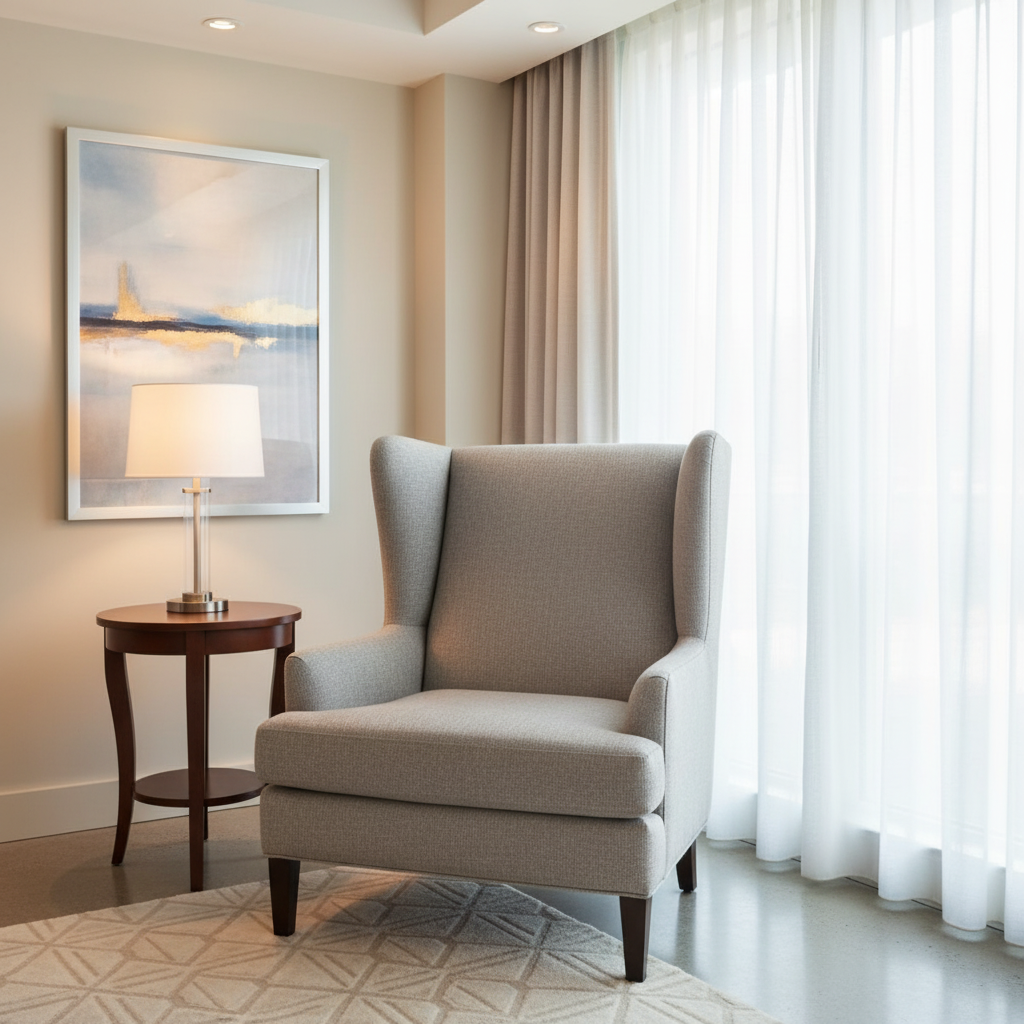Brushed Linen Weave Soft Linen Upholstered Chair | Architectural Fabrics