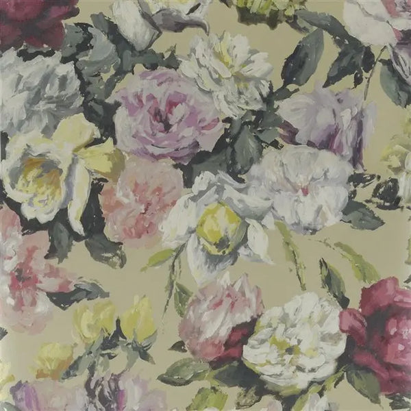 Octavia Floral 1 Linen Wallpaper | Designers Guild Europe