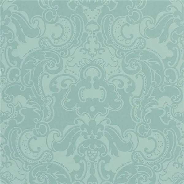 Arundale Damask Wedgewood Wallpaper | Designers Guild Europe