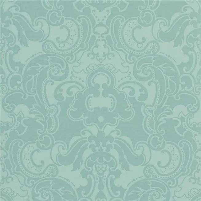 Arundale Damask Wedgewood Wallpaper | Designers Guild Europe