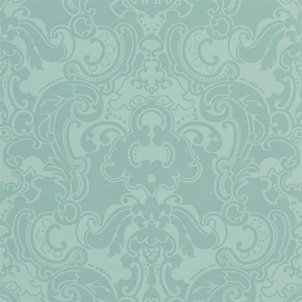 Arundale Damask Wedgewood Wallpaper | Designers Guild Europe