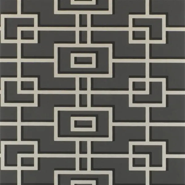 Rheinsberg Asian Trellis 05 Black Wallpaper | Designers Guild Europe