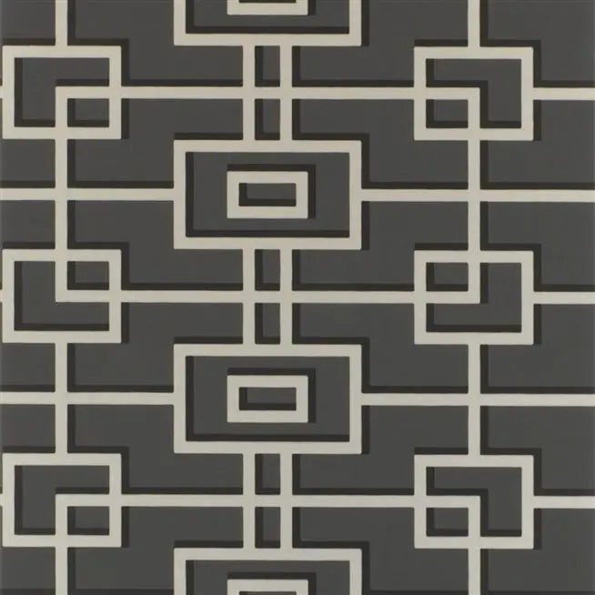Rheinsberg Asian Trellis 05 Black Wallpaper | Designers Guild Europe
