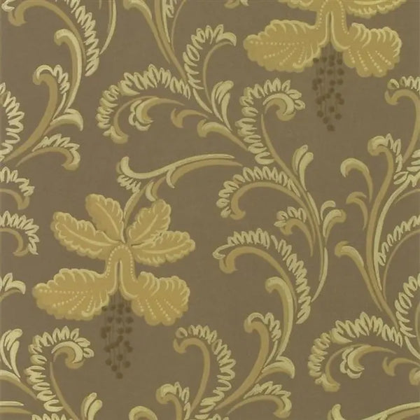 Fidelio Flower Head 5 Cocoa   Wallpaper | Designers Guild Europe