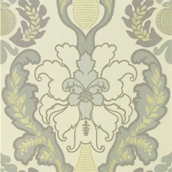 Giacosa Damask 07 Graphite Wallpaper | Designers Guild Europe