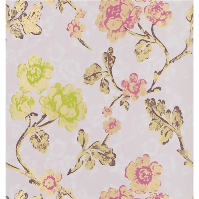 Sanssouc Floral 5 Heather Grey Wallpaper | Designers Guild Europe
