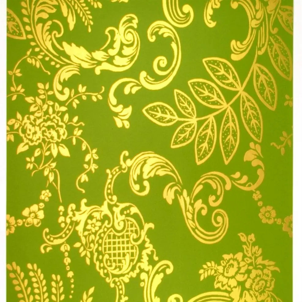 Marienlyst Scroll 06 Leaf Green Wallpaper | Designers Guild Europe
