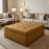 West End - Ginger Upholstered Ottoman | Architectural Fabrics