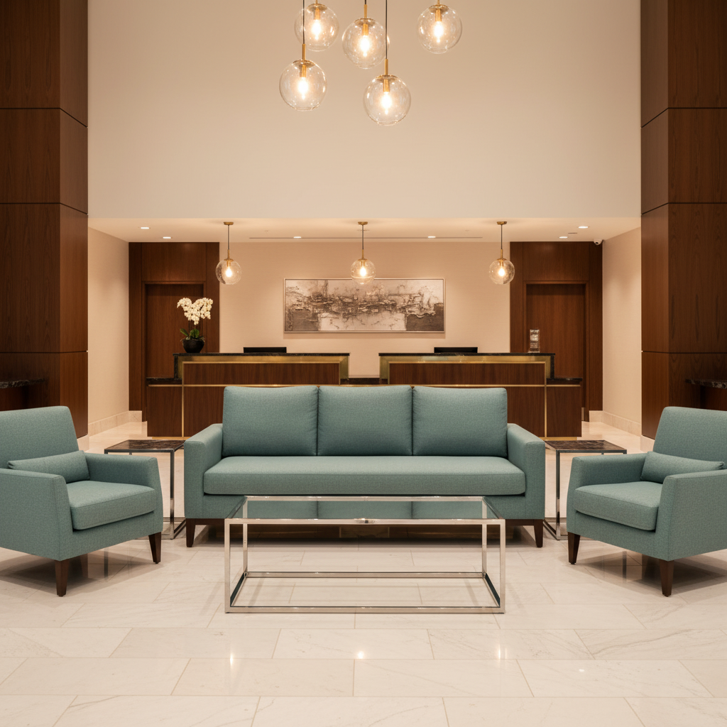 Nassau - Azure Upholstered Sofa | Architectural Fabrics