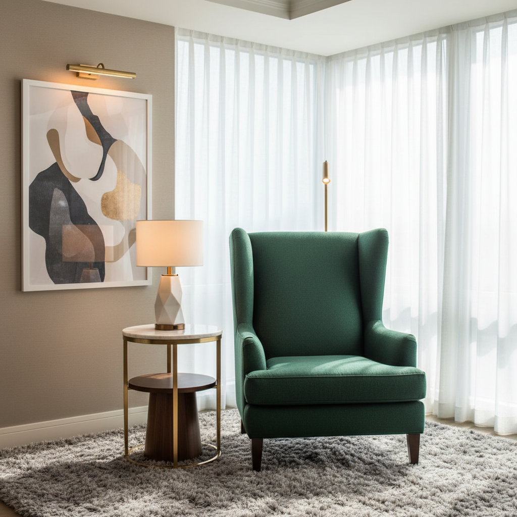 Fine Velvet Texture Deep Emerald Upholstered Chair | Architectural Fabrics