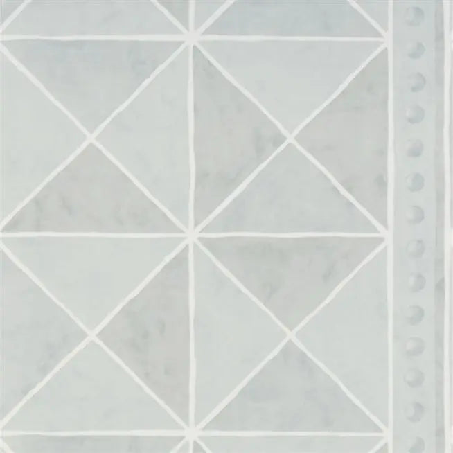 Dujardin Geometric Fresco 06 Duck Egg Wallpaper | Designers Guild Europe