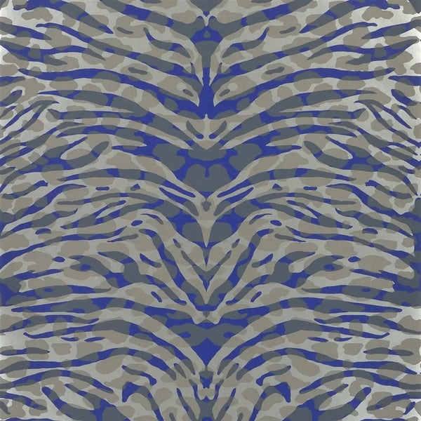Pantigre Panther Tiger 03 Blue Wallpaper | Christian Lacroix Europe