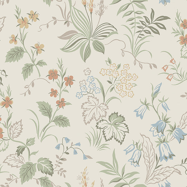 Folklore, Ivory and Multi Wallcoverings | Schumacher
