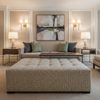 Turks Landing - Trail Upholstered Ottoman | Architectural Fabrics