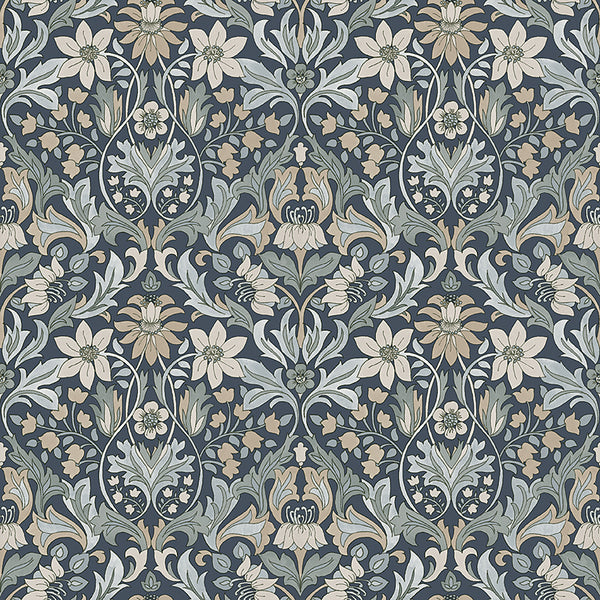 Blomsterfröjd, Indigo Wallcoverings | Schumacher