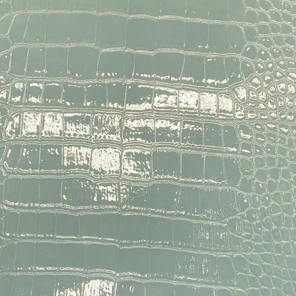 Le Embossed Croc Vara | Vegan Leather |  Blue Green
