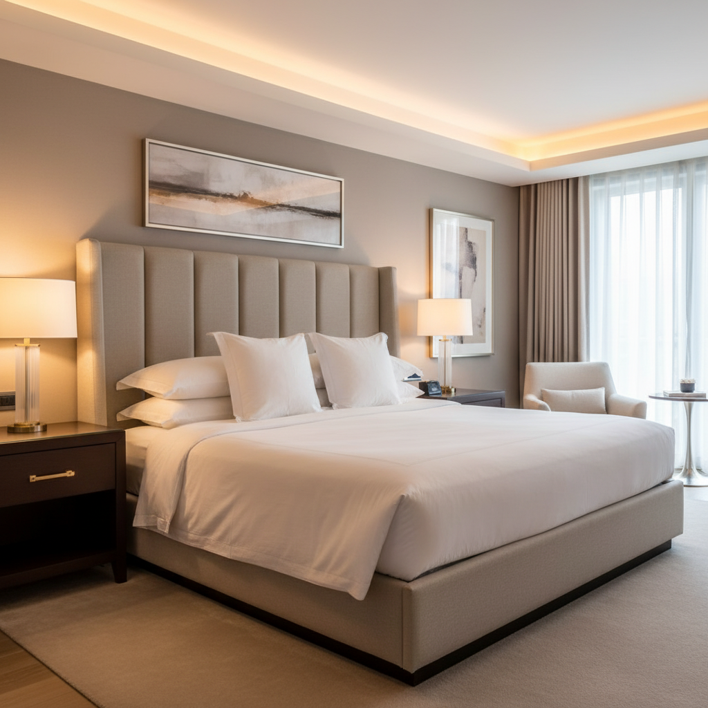 Turneffe - Snow Upholstered Headboard | Architectural Fabrics