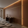 Aire Pebbled - Cocoa Bean Breathable Polyurethane Upholstered Wall Panel | Architectural Fabrics