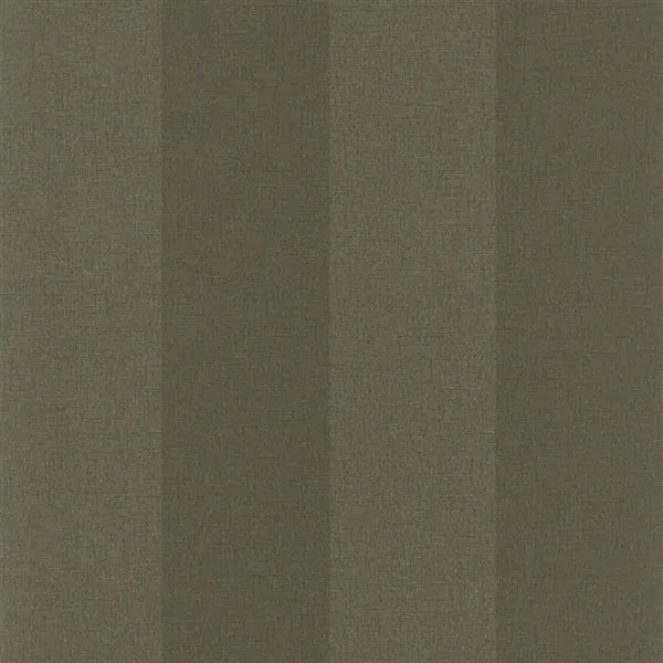 Tsuga Stripe Peat Brown  Wallpaper | Designers Guild Europe