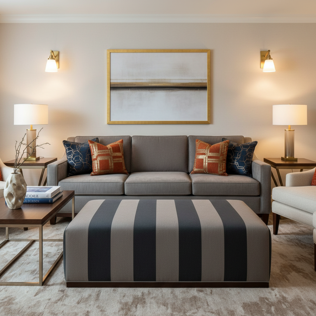 Bridgewater #25 Upholstered Ottoman | Architectural Fabrics