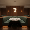 Algiers - Forest Floor Performance Vinyl Upholstered Banquette | Architectural Fabrics