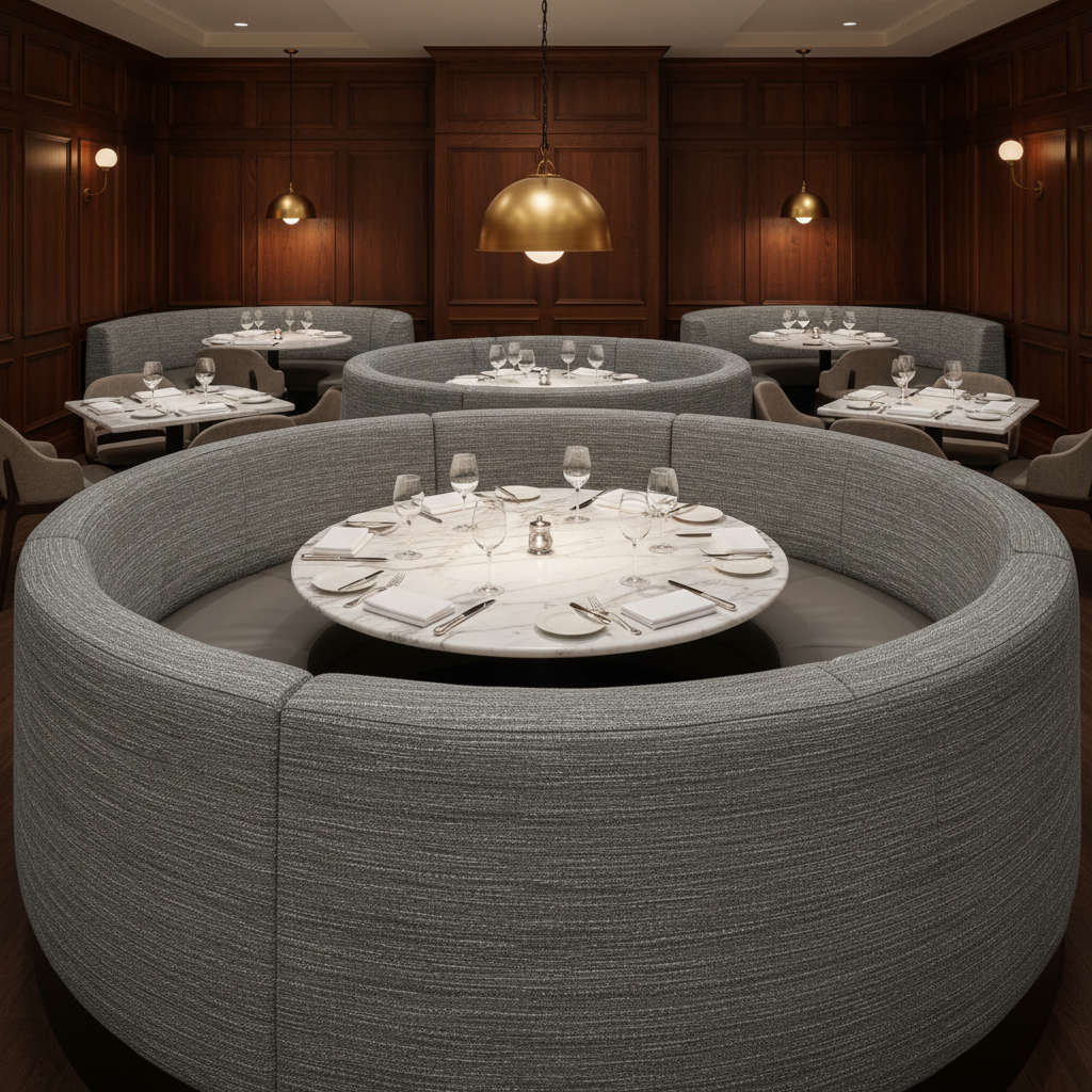 Tumble Reef - Flint Upholstered Banquette | Architectural Fabrics