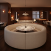 Nassau - Ecru Upholstered Banquette | Architectural Fabrics