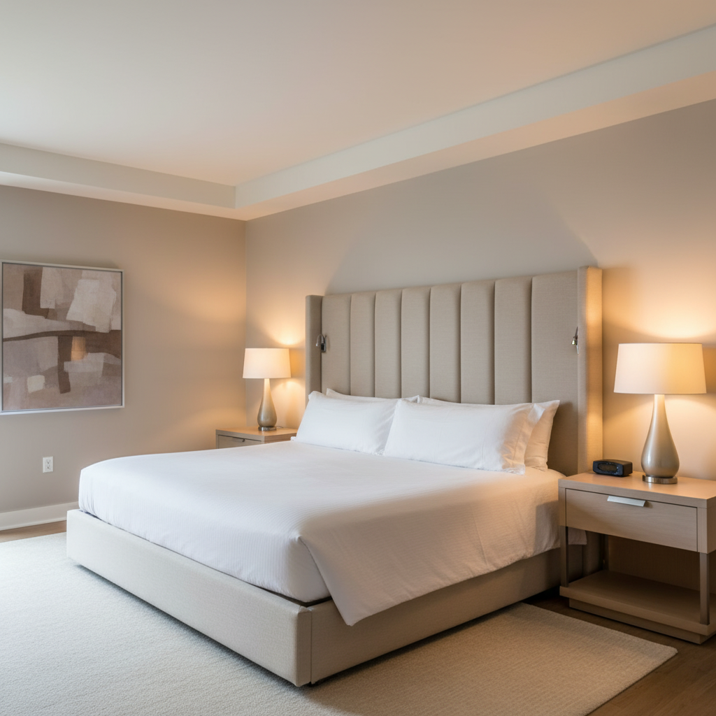 Aire Pebbled - Oatmeal Breathable Polyurethane Upholstered Headboard | Architectural Fabrics
